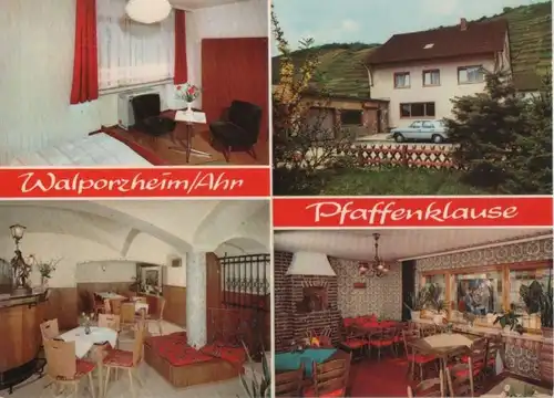 Walporzheim - Werbeklappkarte, Pfaffenklause - ca. 1980