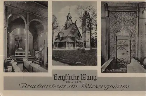 Krummhübel, Brückenberg, Kirche Wang - 3 Bilder