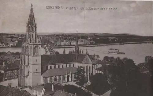 Konstanz - Münster mit Blick zur Seestraße - ca. 1935
