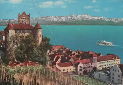 Meersburg - Schloss mit Schweizer Alpen - 1976