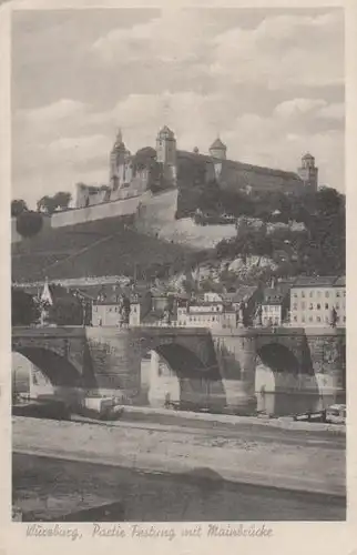 Würzburg - Mainbrücke und Festung - 1939