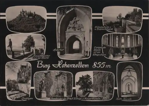 Burg Hohenzollern bei Bisingen - u.a. Standbilder Preußische Könige - 1964