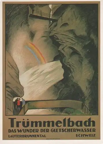 Schweiz - Schweiz - Plakat Trümmelbachfälle - ca. 1975