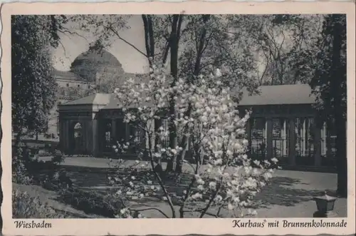 Wiesbaden - Kurhaus mit Brunnenkolonnade - 1954