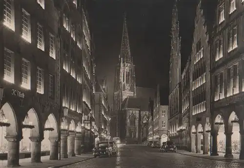 Münster - Prinzipalmarkt in Festbeleuchtung - 1969