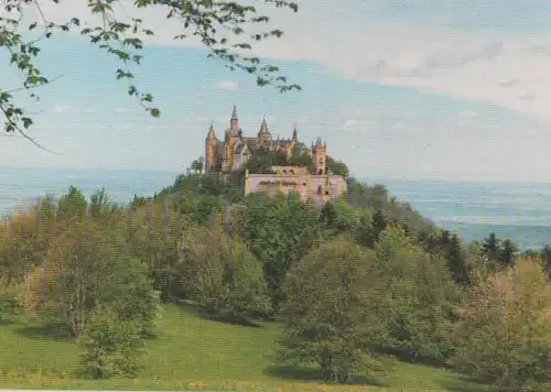Burg Hohenzollern über Bäume gesehen - ca. 1985