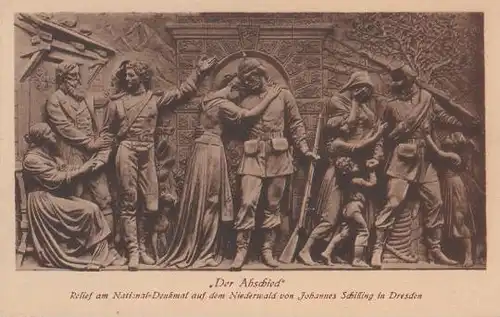 Rüdesheim - Relief Abschied - Niederwald-Denkmal - ca. 1935