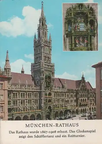München - Rathaus mit Glockenspiel - 1974