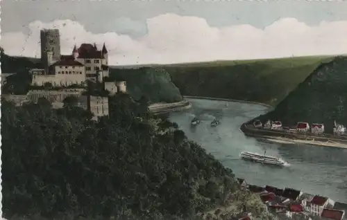 St. Goarshausen - Burg Katz und Loreley - 1954