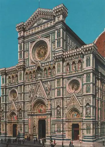 Italien - Italien - Florenz - Domkirche Vorderseite - ca. 1975