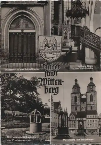 Wittenberg - u.a. Marktplatz mit Stadtkirche - 1957