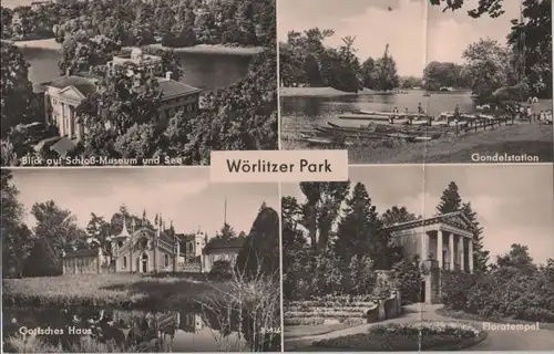 Wörlitz - Wörlitzer Park, u.a. Blick auf Schloß - 1960