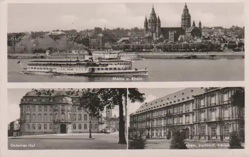 Mainz am Rhein - Mainz - Osteiner Hof u. kurfürstl. Schloß - ca. 1955