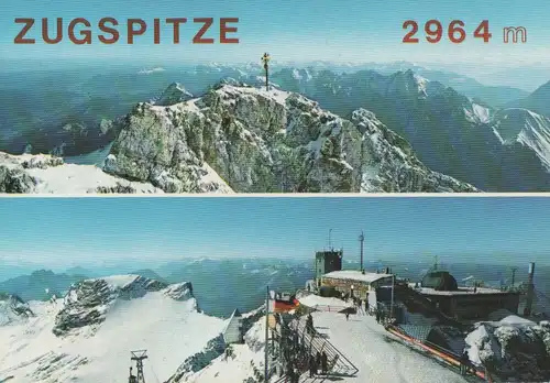 Zugspitze - Ostgipfel und Münchnerhaus - ca. 1980
