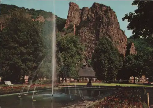 Bad Münster am Stein-Ebernburg - Kurpark mit Rheingrafenstein - ca. 1980