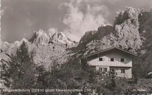 Mittenwalderhütte gegen Karwendelspitzen - 1961