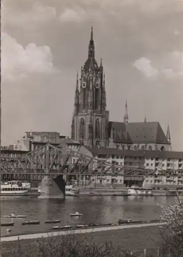 Frankfurt Main - Blick über dein Eisernen Steg zum Dom - ca. 1960
