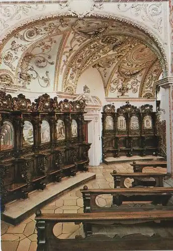 Kempten - Basilika St. Lorenz - Chorgestühl mit Scaglioplatten - ca. 1985