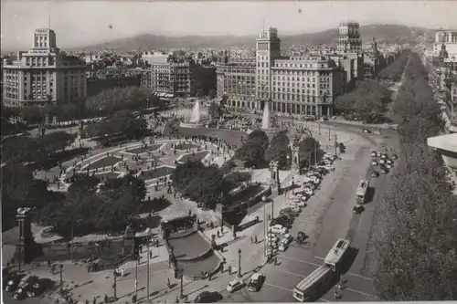 Spanien - Spanien - Barcelona - Vista general de la Plaza Cataluna - 1960