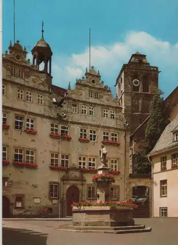 Bad Hersfeld - Brunnen mit Rathaus - 1986