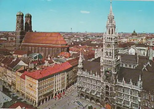 München mit Rathaus und Frauenkirche - ca. 1985