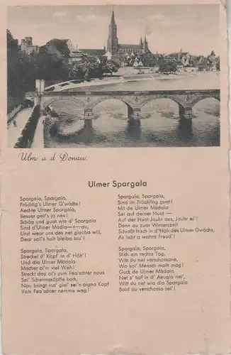 Ulm - mit Gedicht Ulmer Spargala - ca. 1950