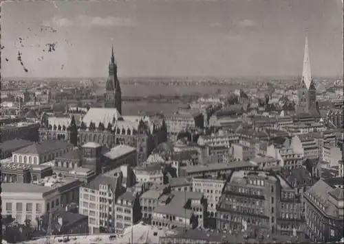 Hamburg - Blick auf Innenstadt - 1958