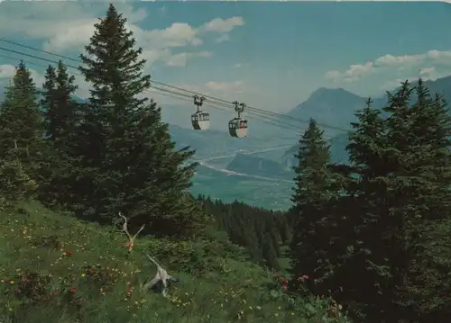 Schweiz - Schweiz - Bad Ragaz - Bergbahn nach Pardiel, Blick ind Rheintal - ca. 1980