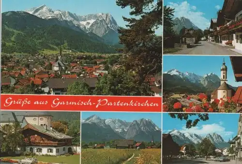 Garmisch-Partenkirchen - 6 Teilbilder - ca. 1980