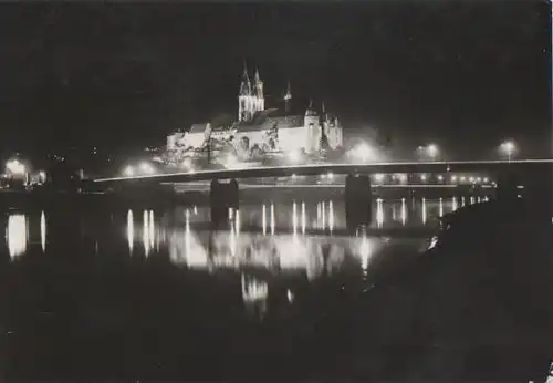 Meißen - Albrechtsburg und Dom nachts - 1987