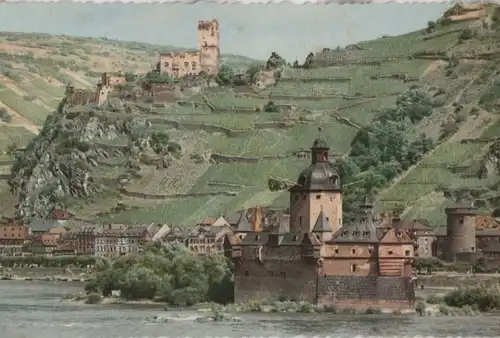 Kaub - Pfalz und Burg Gutenfels - ca. 1960