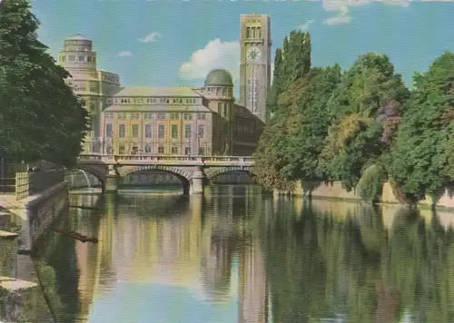 München - Isarpartie mit Deutschem Museum - 1964