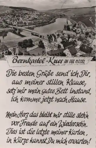 Bernkastel-Kues - mit Grußgedicht - 1963