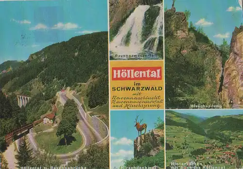 Höllentalklamm - mit Hirschdenkmal - 1977