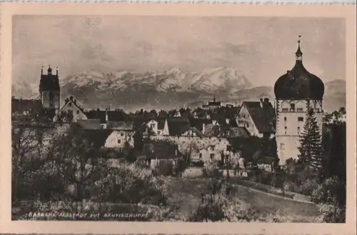 Österreich - Österreich - Bregenz - Altstadt mit Säntisgruppe - ca. 1950