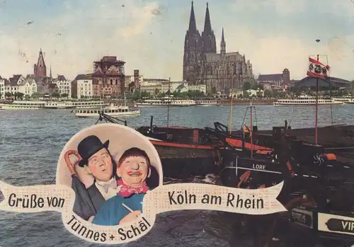 Köln - Rheinufer mit Dom