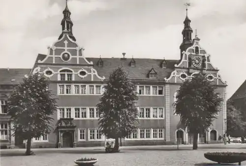 Arnstadt - Rathaus (Rückseite mit Text zu Arnstadt bedruckt) - ca. 1980
