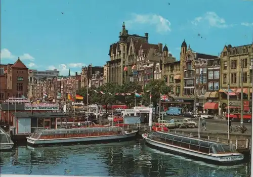 Niederlande - Niederlande - Amsterdam - Damrak met rondvaartboten - ca. 1980