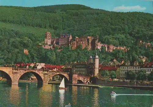 Heidelberg - Brücke mit Schloss - ca. 1975