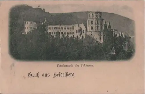 Heidelberg - Totalansicht des Schlosses - ca. 1915