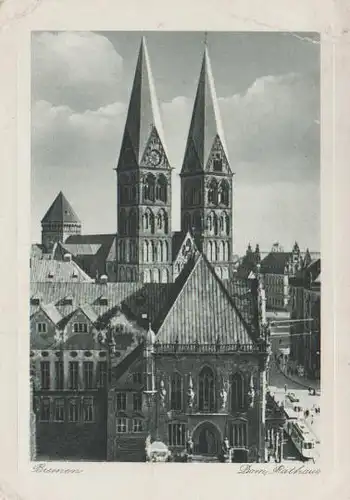 Bremen - Dom u. Rathaus - ca. 1955