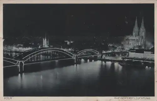 Köln - Rheinuferbeleuchtung - 1938