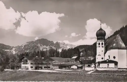 Berchtesgaden - Au mit Untersberg - ca. 1960