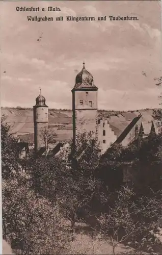Ochsenfurt - Wallgraben mit Klingenturm - ca. 1925