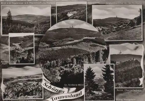 Taunus - u.a. Blick vom Kaisertempel auf Eppstein - ca. 1965