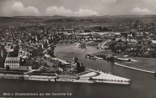 Koblenz - Deutsches Eck von Ehrenbreitstein - 1956