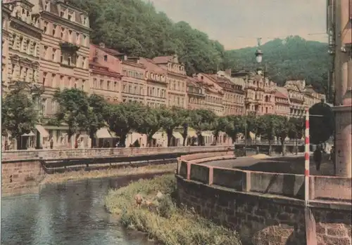 Tschechien - Tschechien - Karlovy Vary - Karlsbad - lazenske domy na nabrezi ricky Teple - ca. 1975