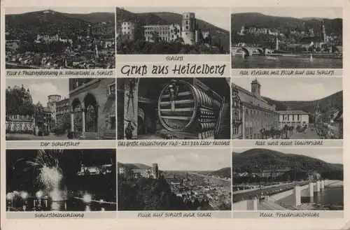 Heidelberg - u.a. Schloßhof - ca. 1955