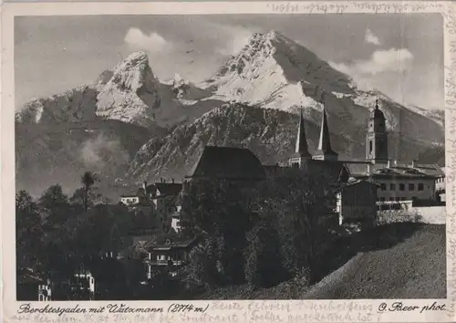 Berchtesgaden - mit Watzmann - 1954