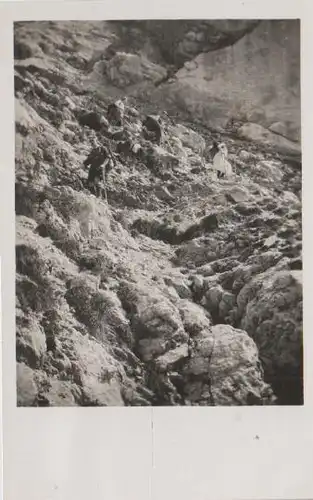 Kletterer im Felshang - ca. 1935